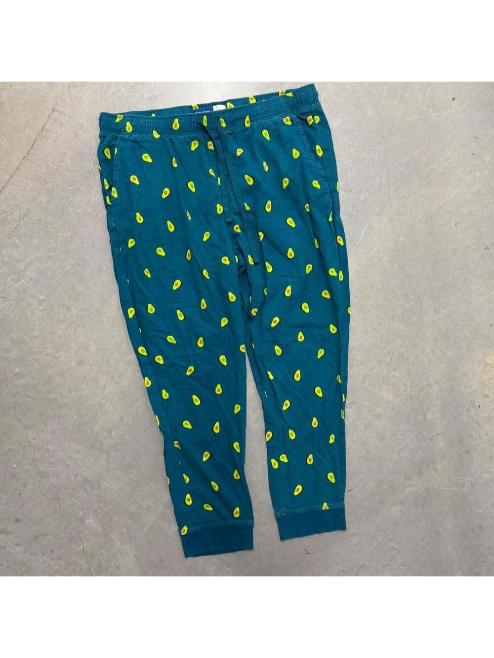 2000's Men's Old Navy Green Avocado Pajama Pants Sized XL